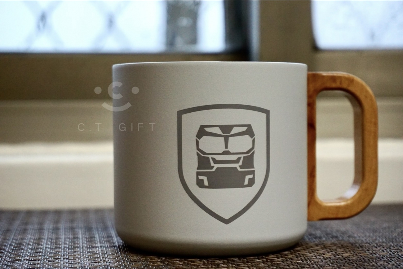 【不鏽鋼木柄杯+LOGO鐳雕】 *客戶案例 純屬分享，如有不妥之處煩請告知，本公司會立即下架處理。#盜圖必究