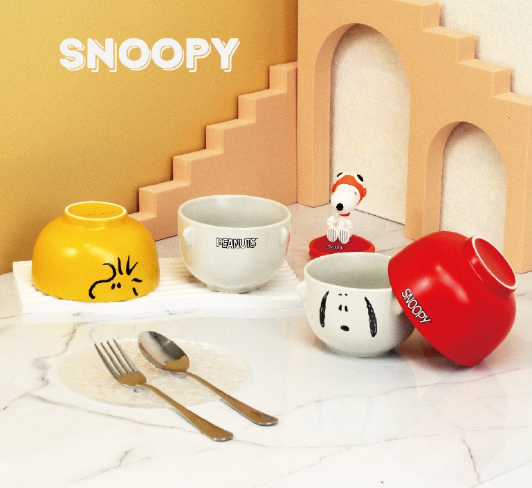 卡通產品︱【史努比SNOOPY】雙碗組