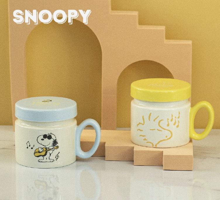 卡通產品︱【史努比SNOOPY】帶蓋馬克杯