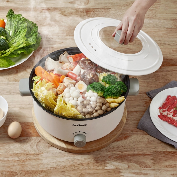 簡約美型多功能不沾電火鍋3.2L