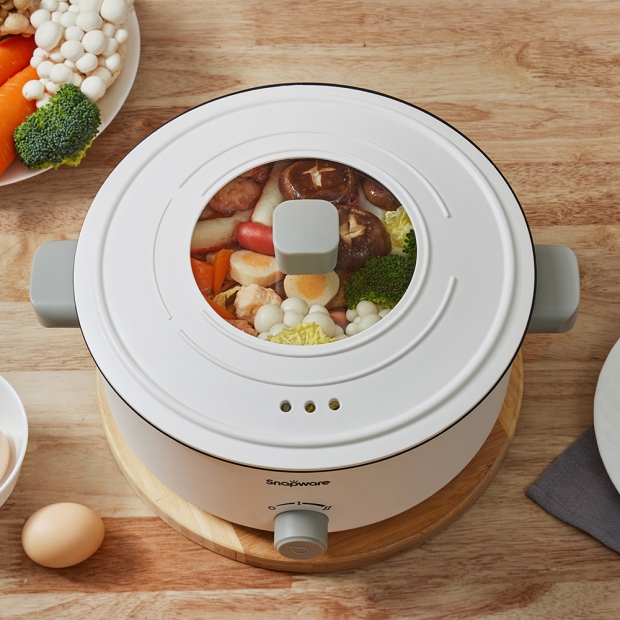 簡約美型多功能不沾電火鍋3.2L