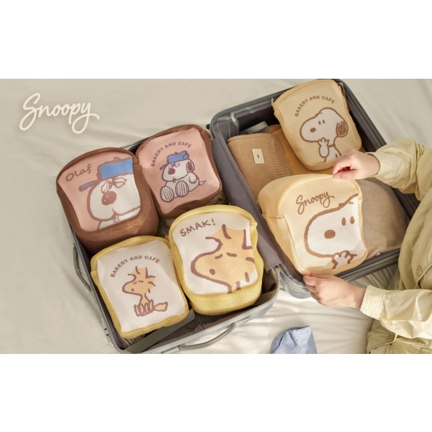 史努比︱吐司造型收納袋2入組
