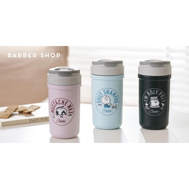 史努比︱復古理髮廳隨行雙飲真空保溫杯