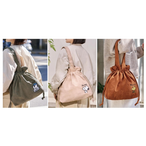 史努比︱復刻街町肩背束口袋