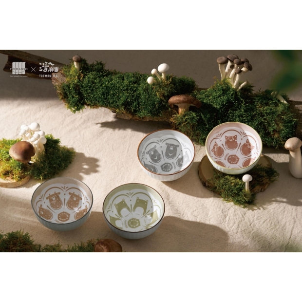 灣A麻吉︱「FU x 麻吉呼呼」陶瓷碗4入組