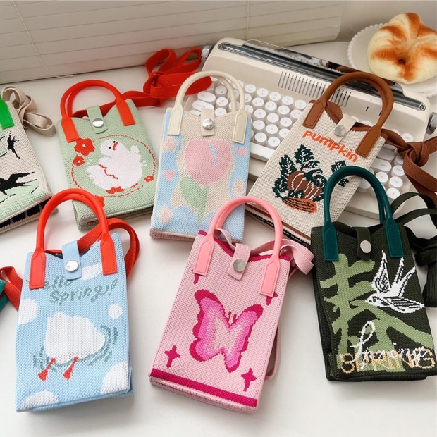 日式編織袋手鏈包