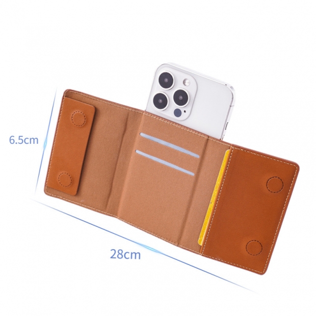 三折皮革磁吸卡套 #CD-09