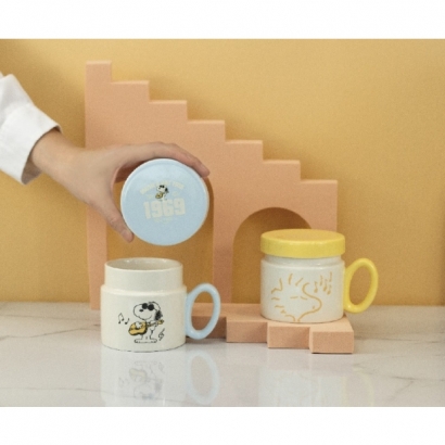 卡通產品︱【史努比SNOOPY】帶蓋馬克杯
